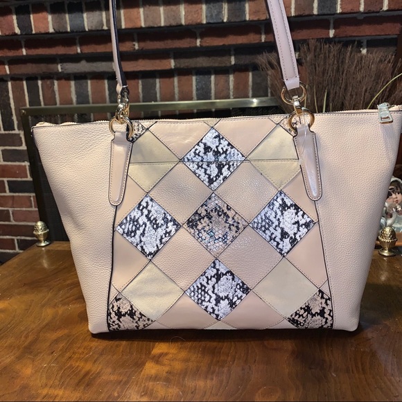 Coach Beige Snake Patchwork Ava Tote & Wallet NWT - Picture 5 of 14